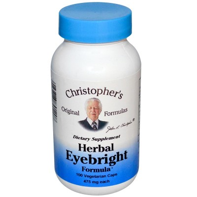 Christopher's Original Formulas, Травяная формула для глаз, 475 мг в каждой, 100 растительных капсул