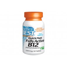     Doctor's Best, Полностью активный витамин B12 в жевательной форме, шоколад-мята, 1000 мкг, 60 таблеток