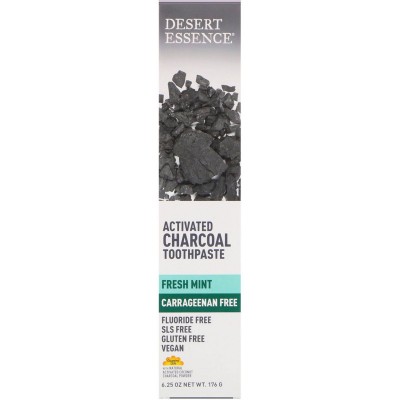 Desert Essence, зубная паста с активированным углем, Свежая мята, 6,25 унции (176 г)