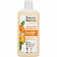 Органический шампунь для волос и тела с экстрактом Апельсиновых цветов, Douce Nature,250 мл