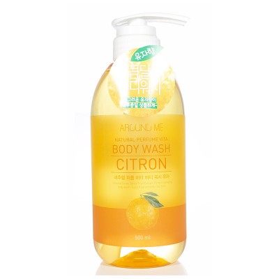 WELCOS Гель для душа с экстрактом цитрона Around Me Natural Perfume Vita Body Wash Citron 500мл