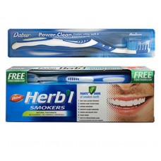 Dabur  Зубная паста Herbl для курящих+ щётка зубная 150 гр