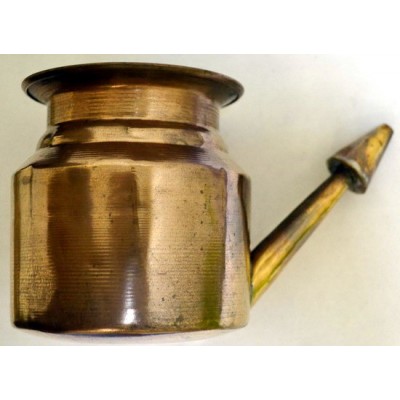 Нети-пот (Neti pot) медный для аюрведической процедуры очистки носовых и гайморовых пазух, 450 мл
