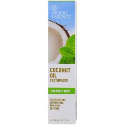 Desert Essence Зубная паста с кокосовым маслом, Кокос и мята, 6,25 унции (176 г)