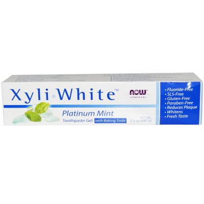Now Foods Гелевая зубная паста я мятой Xyli-White Platinum Mint, 181г