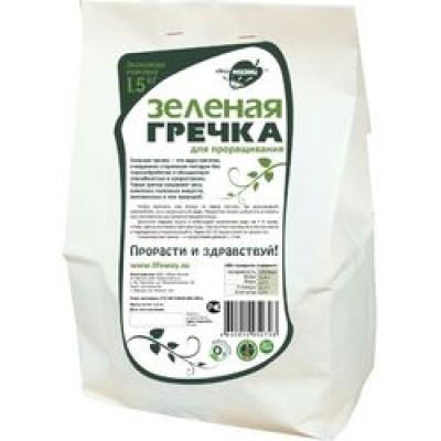 ОБРАЗ ЖИЗНИ Гречка зеленая для проращивания, Алтай, 1,5 кг  (упаковка)